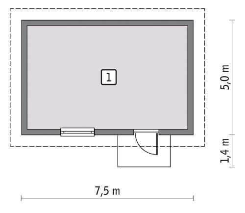 Rzut parteru POW. 31,7 m²