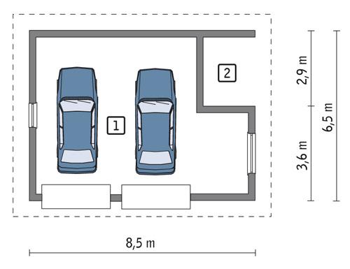 Rzut parteru POW. 41,2 m²