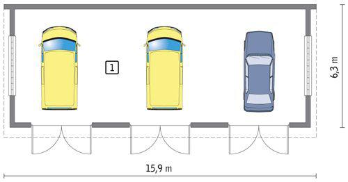 Rzut parteru POW. 84,4 m²