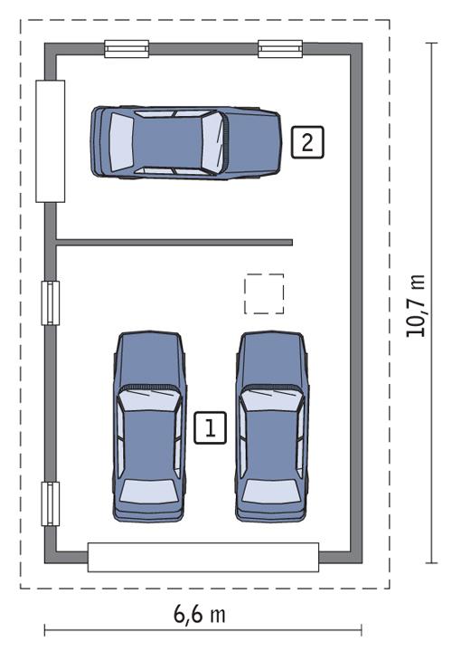 Rzut parteru POW. 60,5 m²