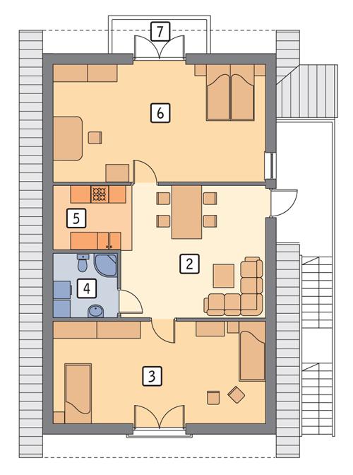 Rzut poddasza POW. 89,4 m²