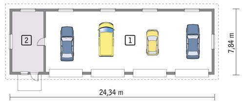 Rzut parteru POW. 169,6 m²