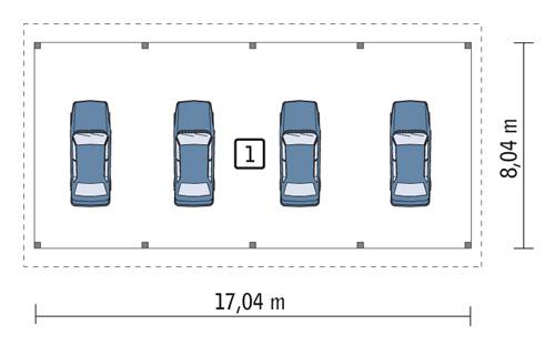 Rzut parteru POW. 132,5 m²