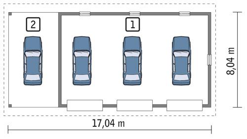 Rzut parteru POW. 121,5 m²