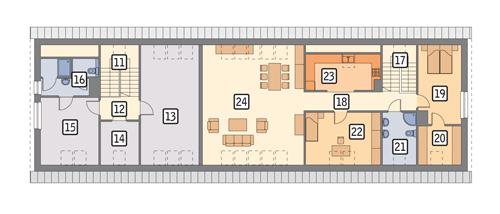 Rzut poddasza POW. 206,3 m²