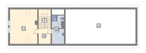 Rzut poddasza POW. 72,9 m²