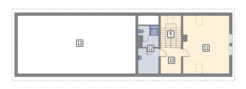 Rzut poddasza lustro POW. 236,0 m²