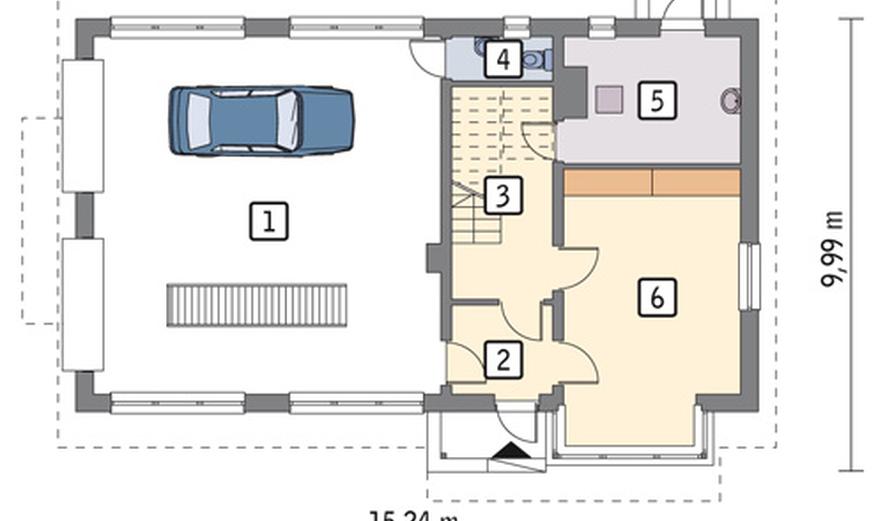 GM07a Budynek garażowo-magazynowy z poddaszem mieszkalnym
