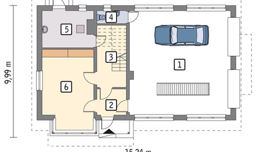 GM07a Budynek garażowo-magazynowy z poddaszem mieszkalnym GM07a