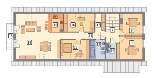 Rzut poddasza POW. 177,9 m²
