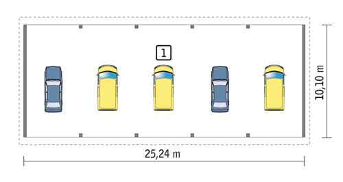 Rzut parteru POW. 249,1 m²
