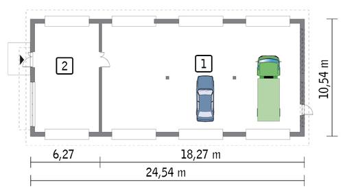Rzut parteru POW. 228,1 m²