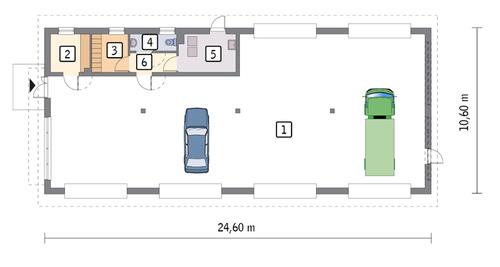 Rzut parteru POW. 224,8 m²