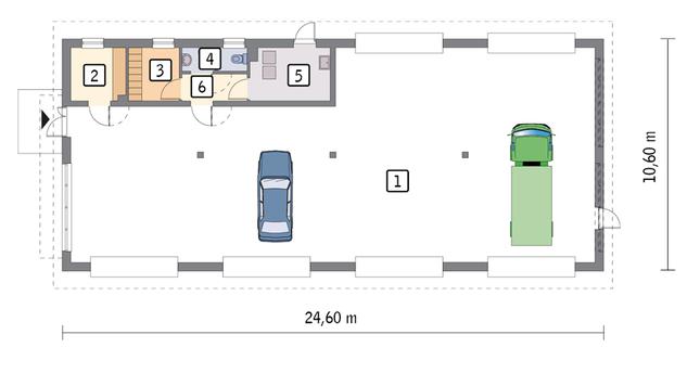 Rzut parteru POW. 224,8 m²
