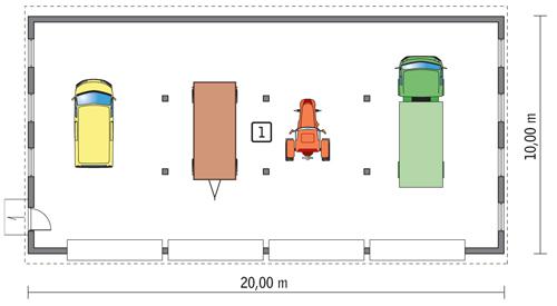 Rzut parteru POW. 184,5 m²