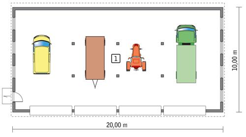 Rzut parteru POW. 184,5 m²