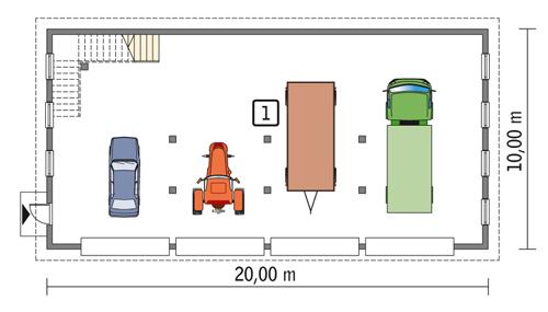 Rzut parteru POW. 176,6 m²
