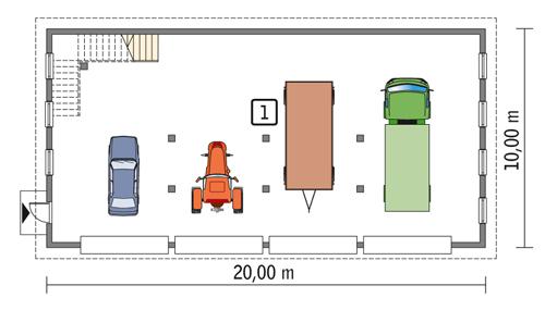 Rzut parteru POW. 176,6 m²