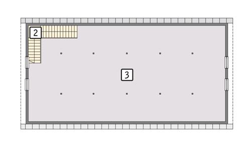 Rzut poddasza POW. 176,6 m²