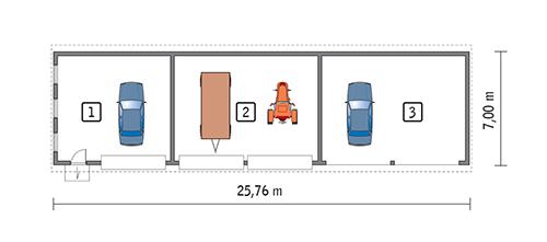 Rzut parteru POW. 160,4 m²