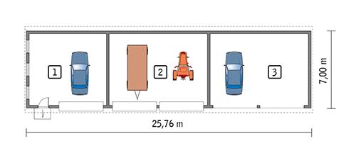 Rzut parteru POW. 160,4 m²