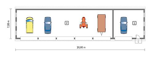 Rzut parteru lustro POW. 189,6 m²