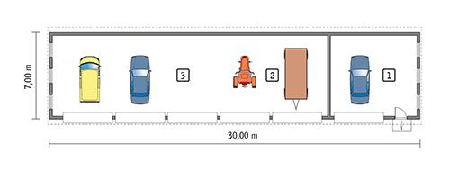 Rzut parteru lustro POW. 189,6 m²