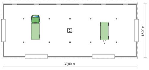 Rzut parteru POW. 338,1 m²