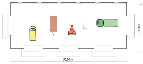 Rzut parteru POW. 338,8 m²