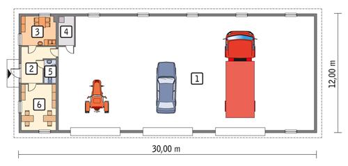 Rzut parteru POW. 323,2 m²