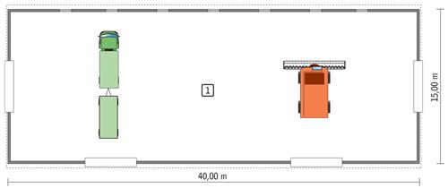 Rzut parteru POW. 572,2 m²