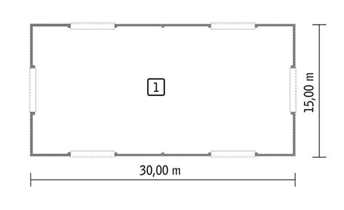 Rzut parteru POW. 426,4 m²