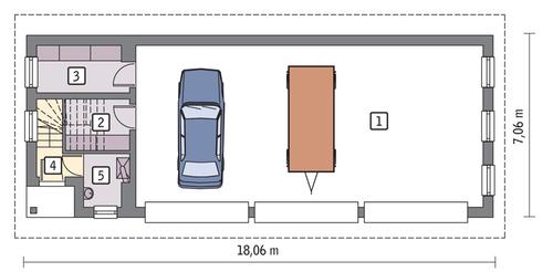 Rzut parteru POW. 99,8 m²