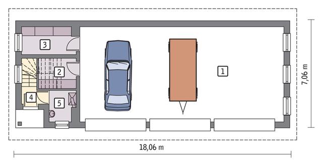 Rzut parteru POW. 99,8 m²