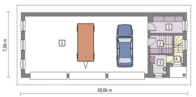 Rzut parteru lustro POW. 99,8 m²