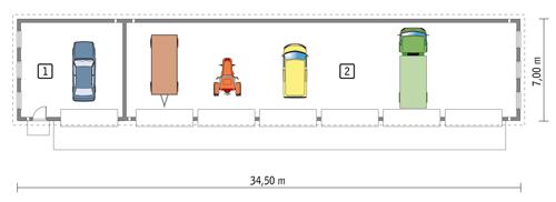 Rzut parteru POW. 218,8 m²