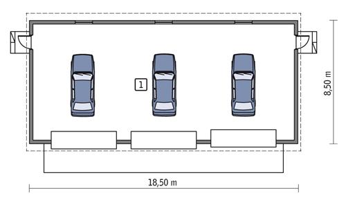 Rzut parteru POW. 143,7 m²