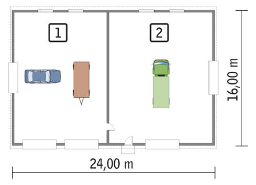 Rzut parteru POW. 357,7 m²