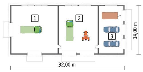 Rzut parteru POW. 417,5 m²