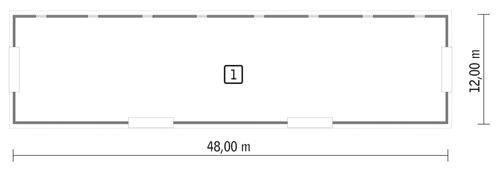 Rzut parteru POW. 545,7 m²