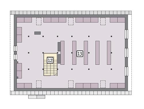 Rzut poddasza POW. 186,9 m²