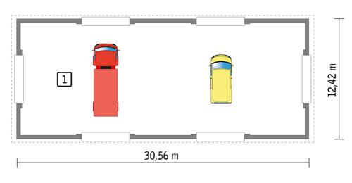 Rzut parteru POW. 349,6 m²