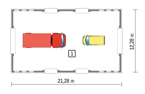 Rzut parteru POW. 240,9 m²