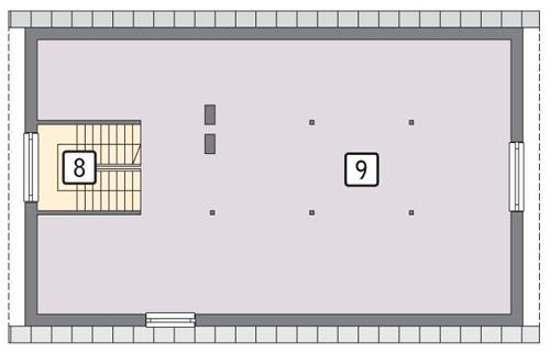 Rzut poddasza POW. 116,7 m²
