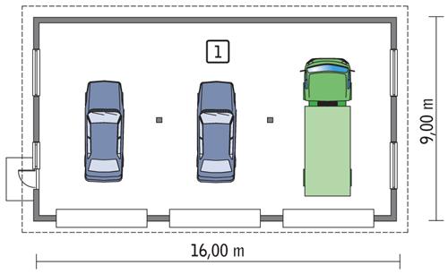 Rzut parteru POW. 132,2 m²
