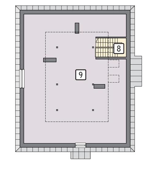 Rzut poddasza POW. 164,6 m²