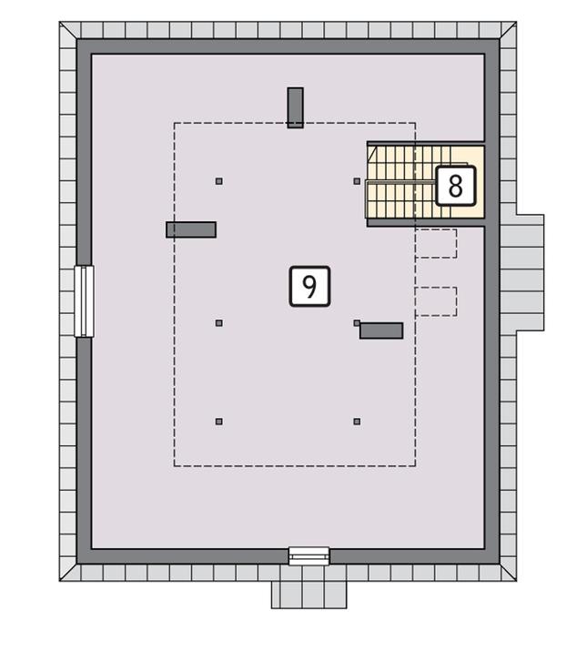 Rzut poddasza POW. 164,6 m²
