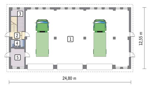 Rzut parteru POW. 268,2 m²