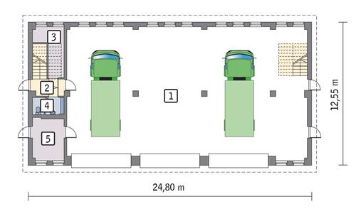 Rzut parteru POW. 262,9 m²