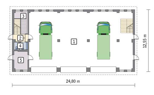 Rzut parteru POW. 262,9 m²